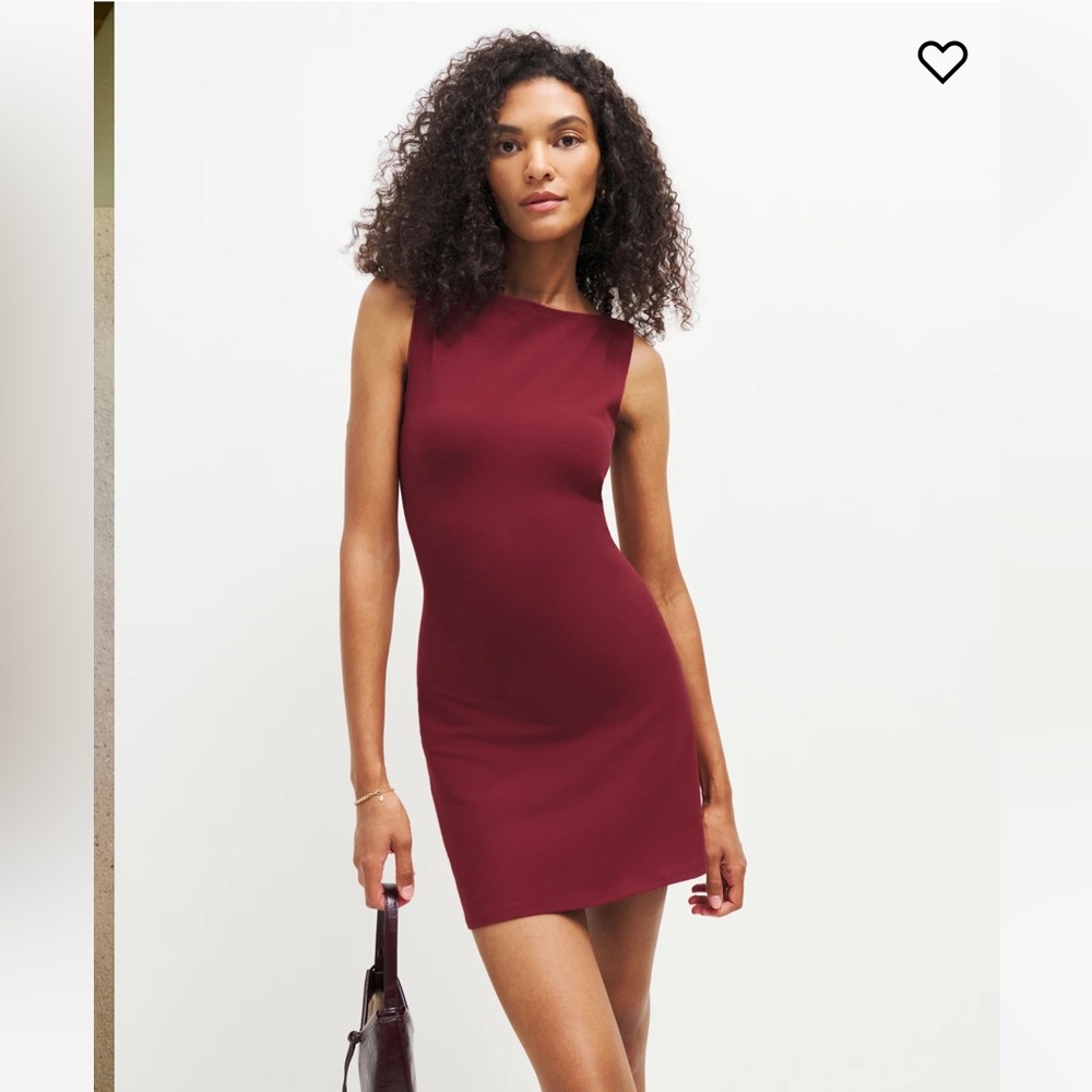 Nataly Knit Reformation Red / Burgundy Mini Dress